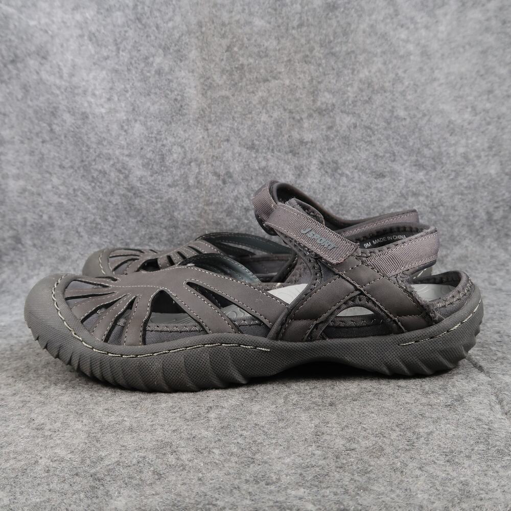 J Sport by Jambu Shoes Womens 9 Sandals Closed Toe Adjustable Sport Comfort Gray - Picture 4 of 12